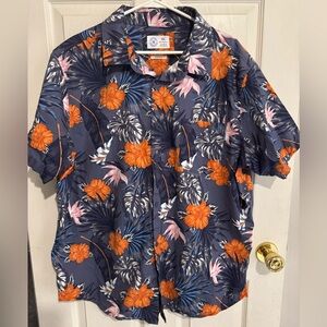 Hurley Hawaiian Print Stretch Fit‎ Button Down Shirt